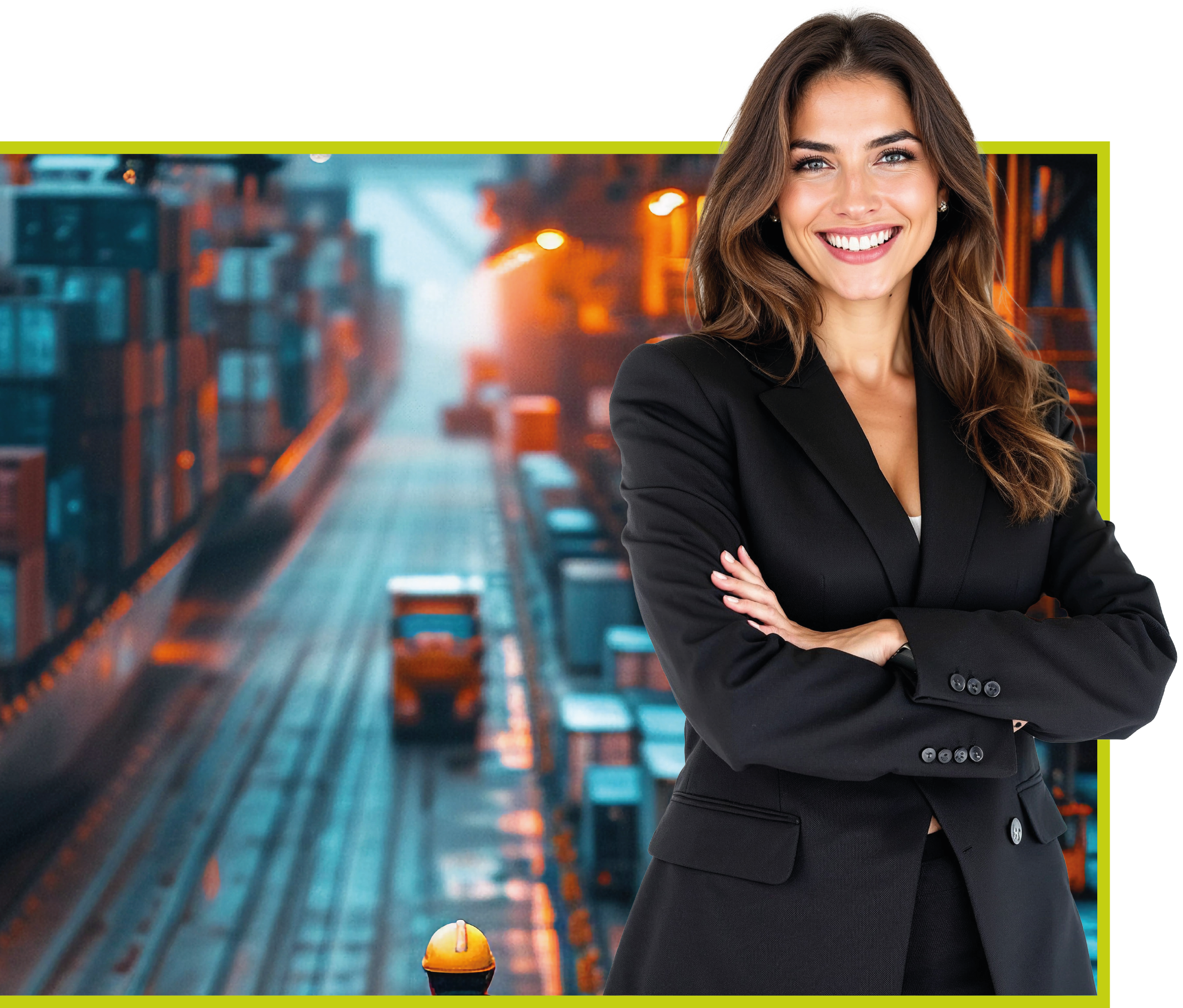 Mulher de negócios sorrindo